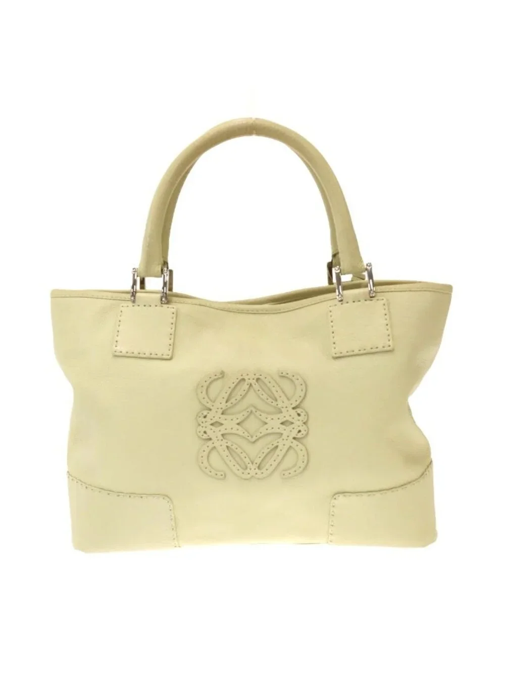 Loewe Fusta Anagram Leather Tote Bag Yellow